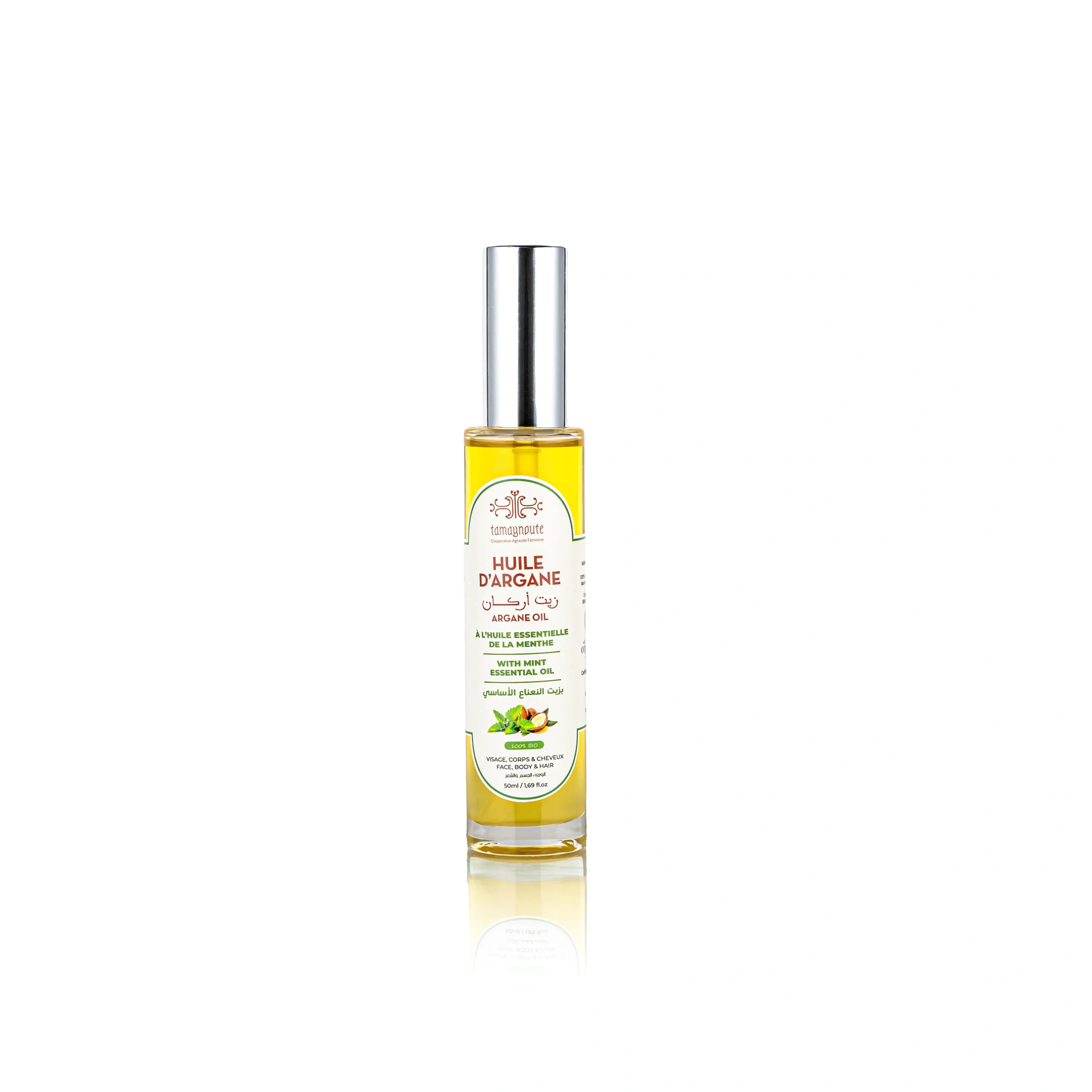 Argan oil with mint essential oil