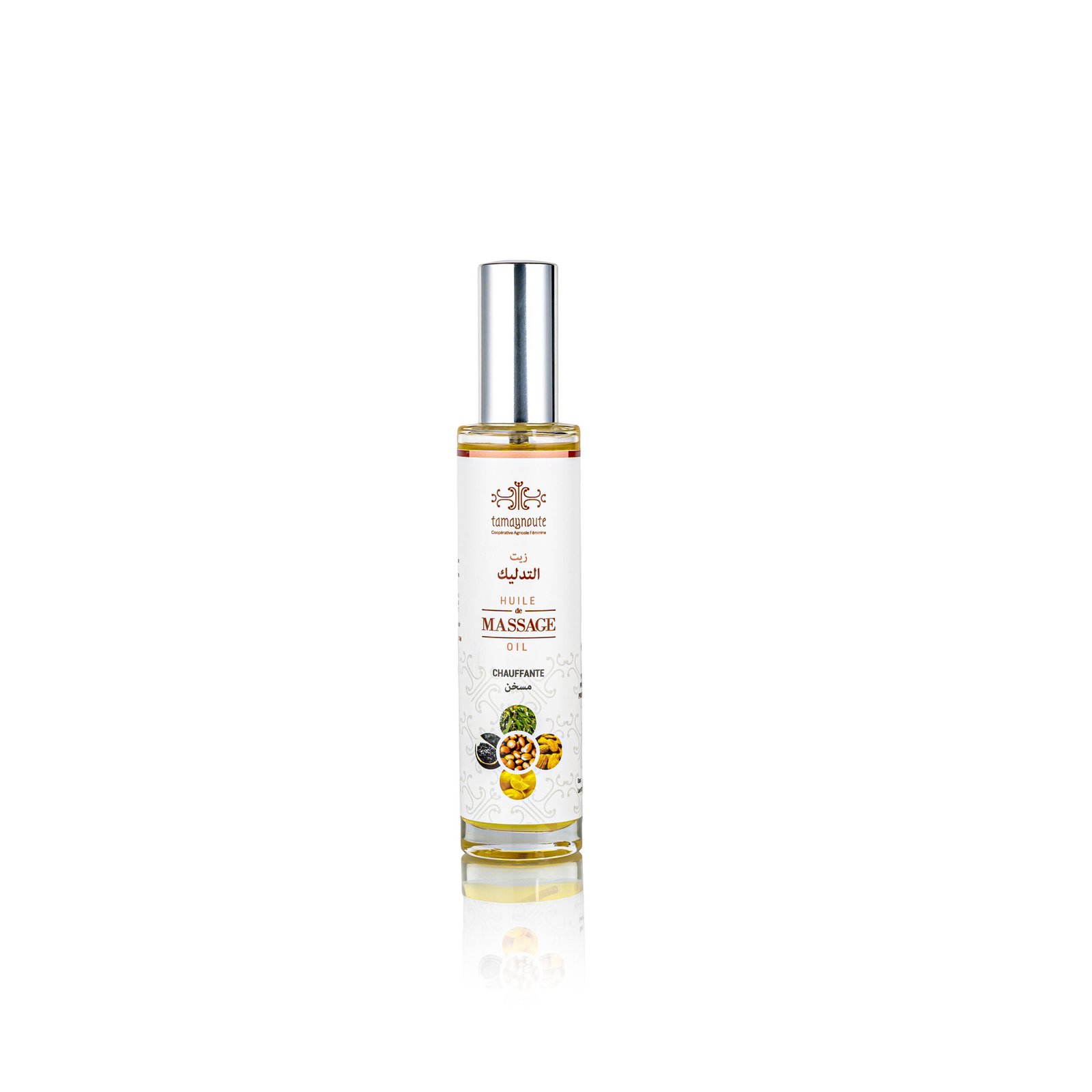 Warming massage oil